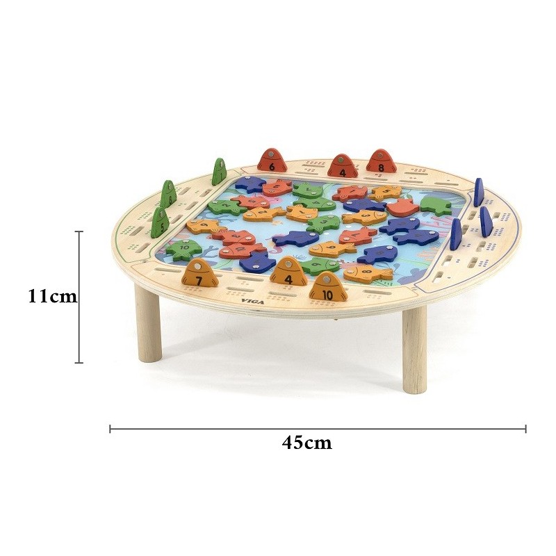 VIGA Drevená Hra Chytanie Rybičiek FSC