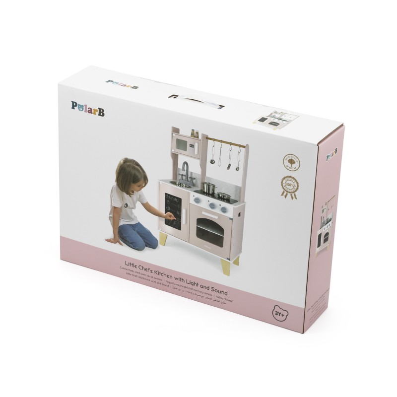 Interaktívna Drevená Kuchyňa s Príslušenstvom VIGA PolarB - Ružová