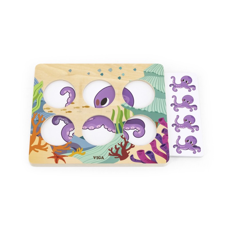 VIGA Hra Porovnaj a Nájdi Rozdiel - Morské Živočíchy