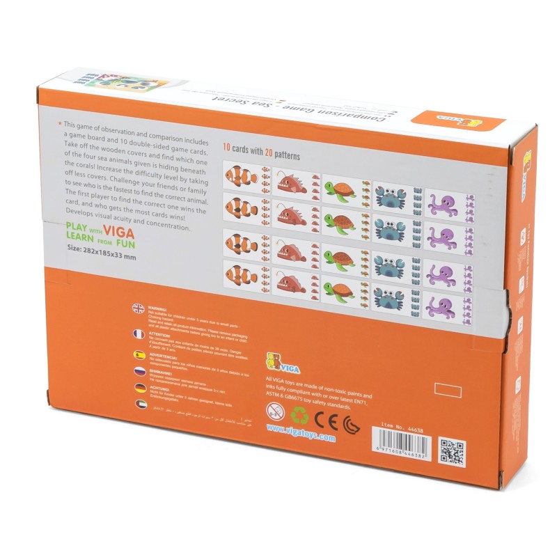 VIGA Hra Porovnaj a Nájdi Rozdiel - Morské Živočíchy