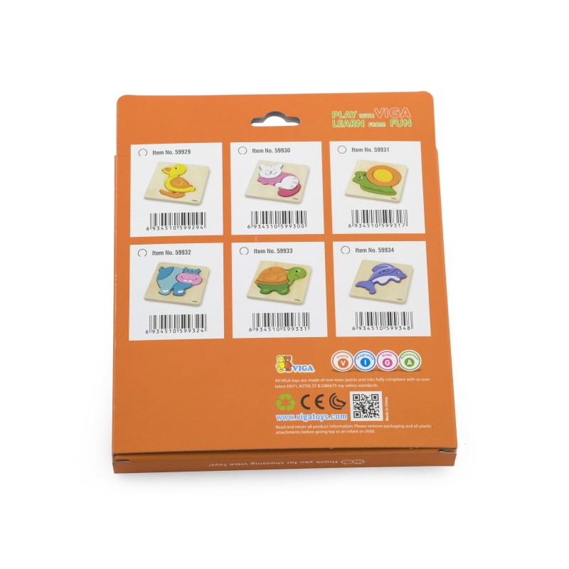 VIGA Moje Prvé Drevené Puzzle Malý Hrošik