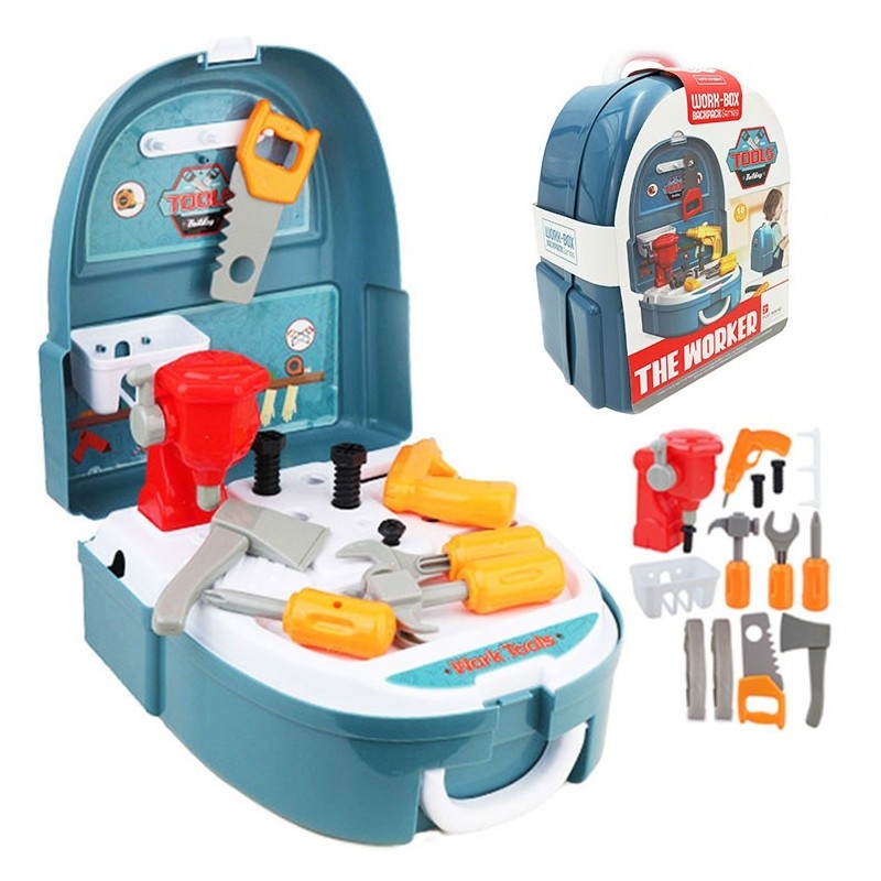 WOOPIE Prenosná Detská Dielňa v Batohu 15 DIelov