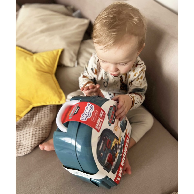 WOOPIE Prenosná Detská Dielňa v Batohu 15 DIelov