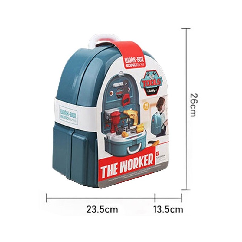 WOOPIE Prenosná Detská Dielňa v Batohu 15 DIelov