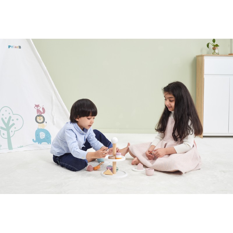 Viga PolarB Drevená Čajová Súprava s Koláčikmi