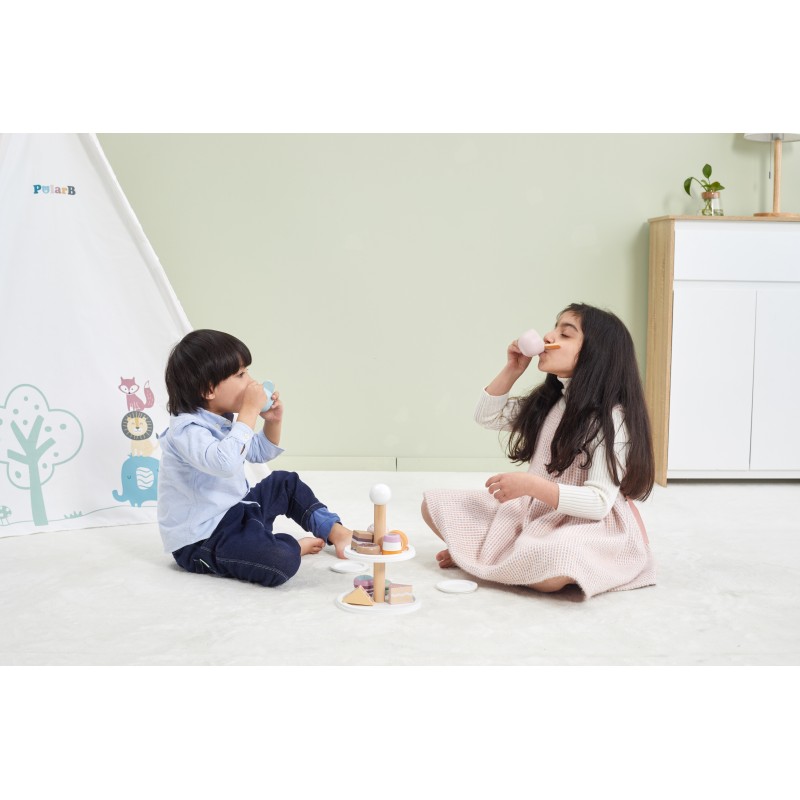 Viga PolarB Drevená Čajová Súprava s Koláčikmi