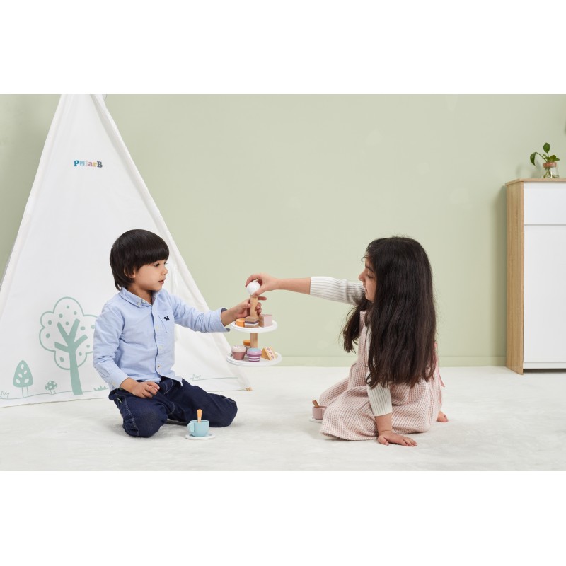 Viga PolarB Drevená Čajová Súprava s Koláčikmi