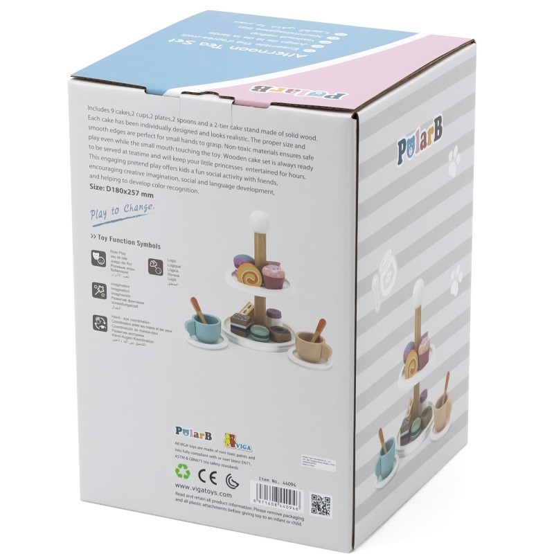Viga PolarB Drevená Čajová Súprava s Koláčikmi