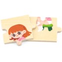 VIGA Drevené Vzdelávacie Puzzle - Obliekanie