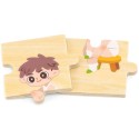 VIGA Drevené Vzdelávacie Puzzle - Obliekanie