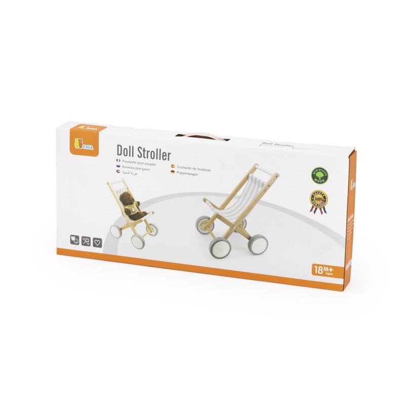 VIGA Drevený Športový Kočík pre Bábiky