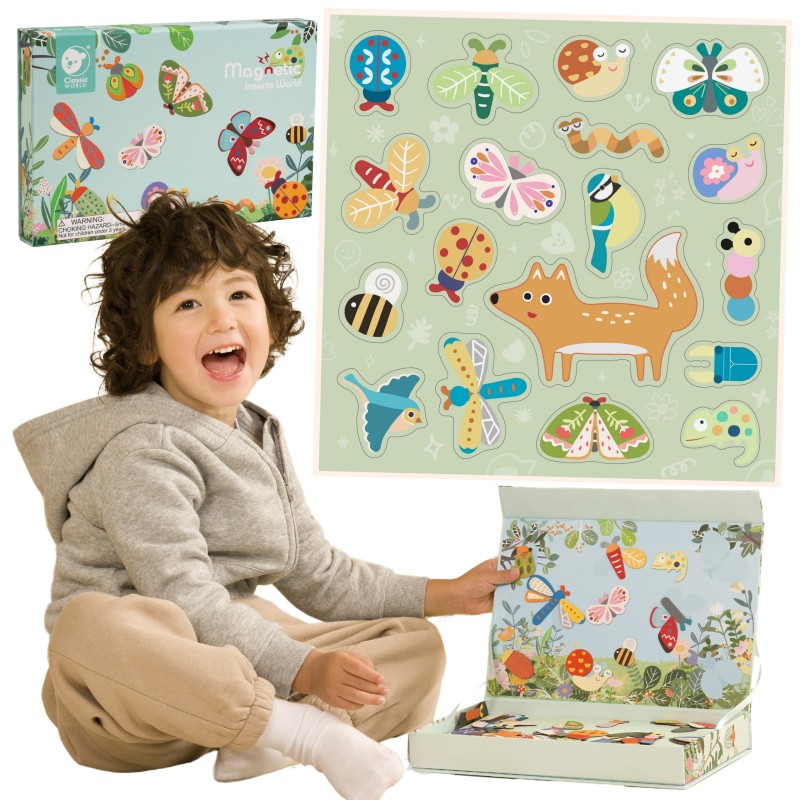 CLASSIC WORLD Magnetické Puzzle - Zvieratká 66 ks.