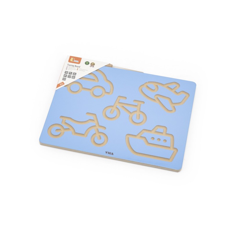 VIGA Grafomotorická Tabuľa - Vozidlá