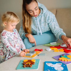 WOOPIE GREEN Drevené Montessori Puzzle - Zvieratká FSC