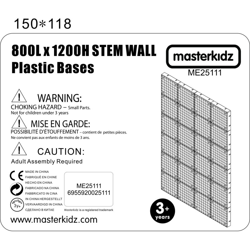 Kreatívna Edukačná Tabuľa Masterkidz STEM 120x80 cm Bez Montážneho Panelu