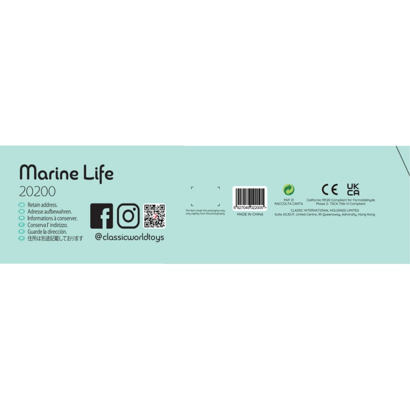 CLASSIC WORLD Drevený Edukačný Labyrint Morský Svet 18m+