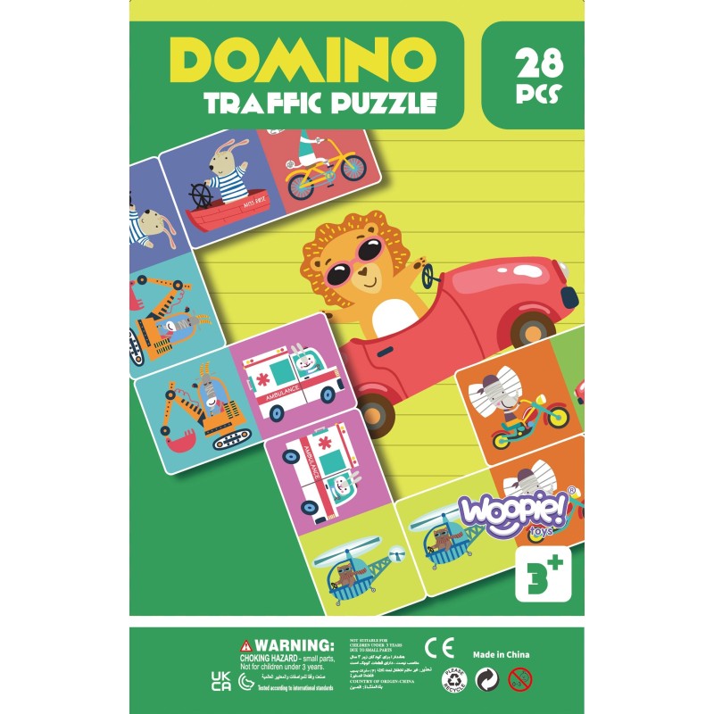 WOOPIE Vzdelávacia Hra Praprava Zvieratka Puzzle Domino Montessori