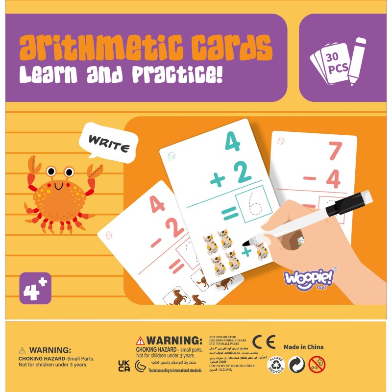 WOOPIE Vzdelávacie Kartičky na Učenie Počítania