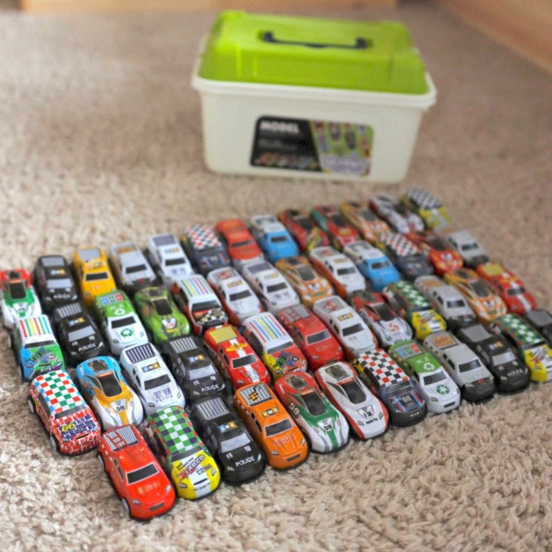 WOOPIE Sada Pretekársky Áut v Kufríku 50 ks. + Mapa