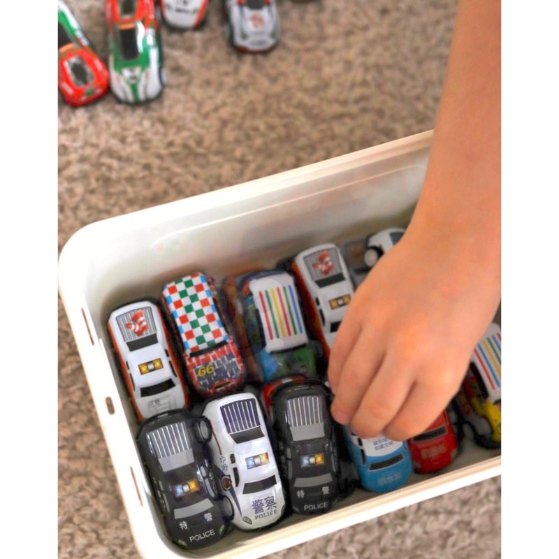 WOOPIE Sada Pretekársky Áut v Kufríku 50 ks. + Mapa