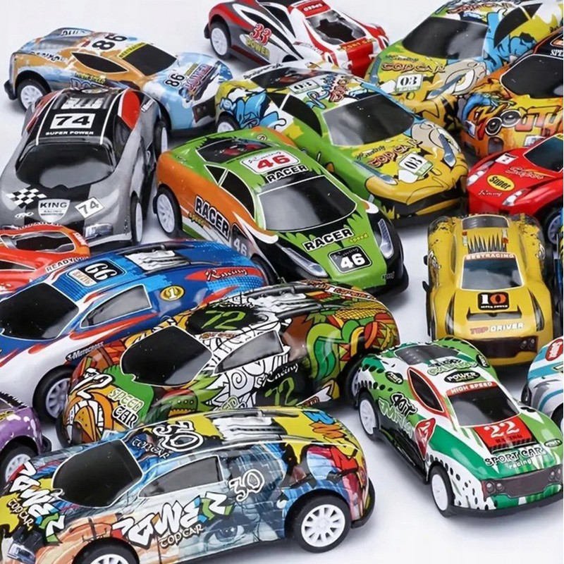 WOOPIE Sada Pretekársky Áut v Kufríku 50 ks. + Mapa