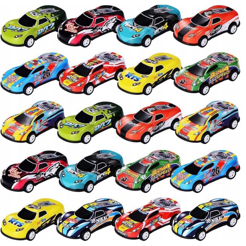 WOOPIE Sada Pretekársky Áut v Kufríku 50 ks. + Mapa