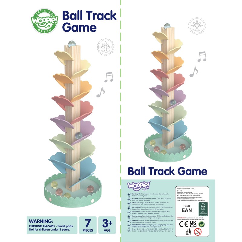 WOOPIE GREEN Drevená Guľôčková Dráha