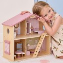 VIGA PolarB Veľký Drevený Domček pre Bábiky 17 Dielov