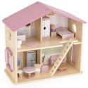 VIGA PolarB Veľký Drevený Domček pre Bábiky 17 Dielov