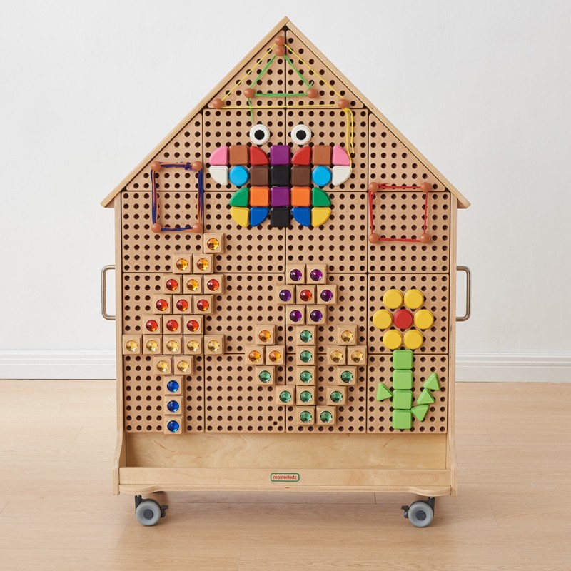 MASTERKIDZ Kreatívna Tabuľa STEM XXL Voľne Stojaca v Tvare Domčeka