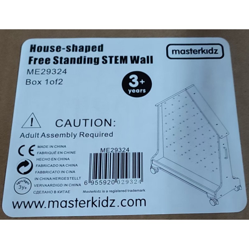 MASTERKIDZ Kreatívna Tabuľa STEM XXL Voľne Stojaca v Tvare Domčeka