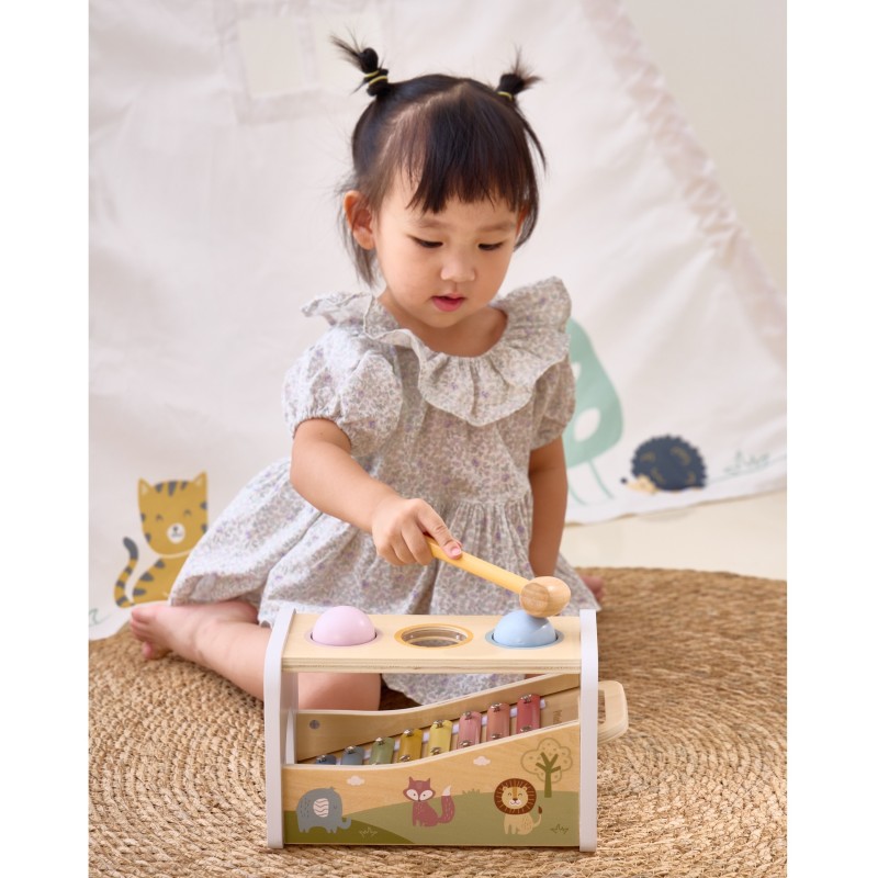 VIGA PolarB Drevená Zatĺkačka + Cimbal Xylofón 2v1