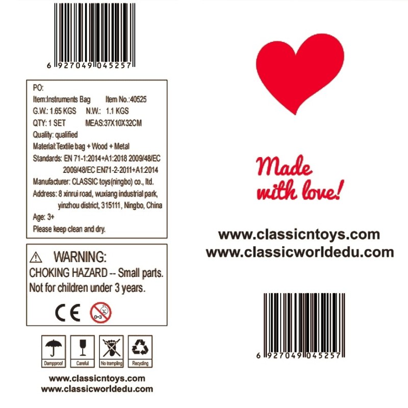 CLASSIC WORLD EDU Sada Hudobných Nástrojov 9 ks.