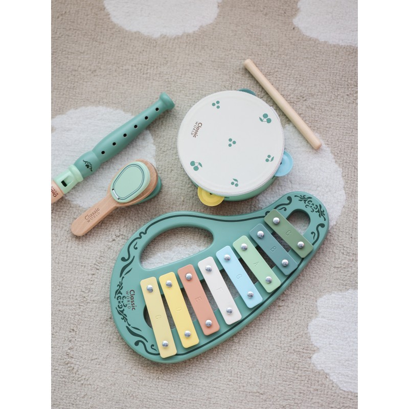 CLASSICLASSICLASSIC WORLD Drevené Hudobné Nástroje Vintage 18m