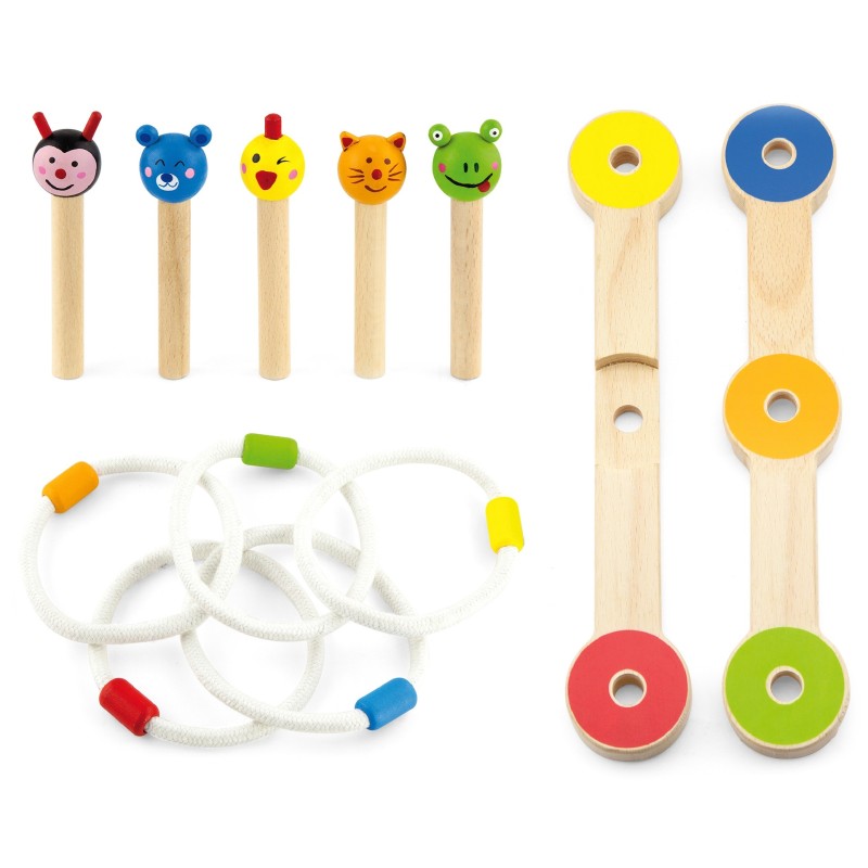Drevená Hra - Hádzanie obručí Viga Toys zvieratká