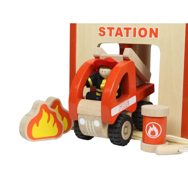 Drevená Mini Hasičská Stanica Masterkidz