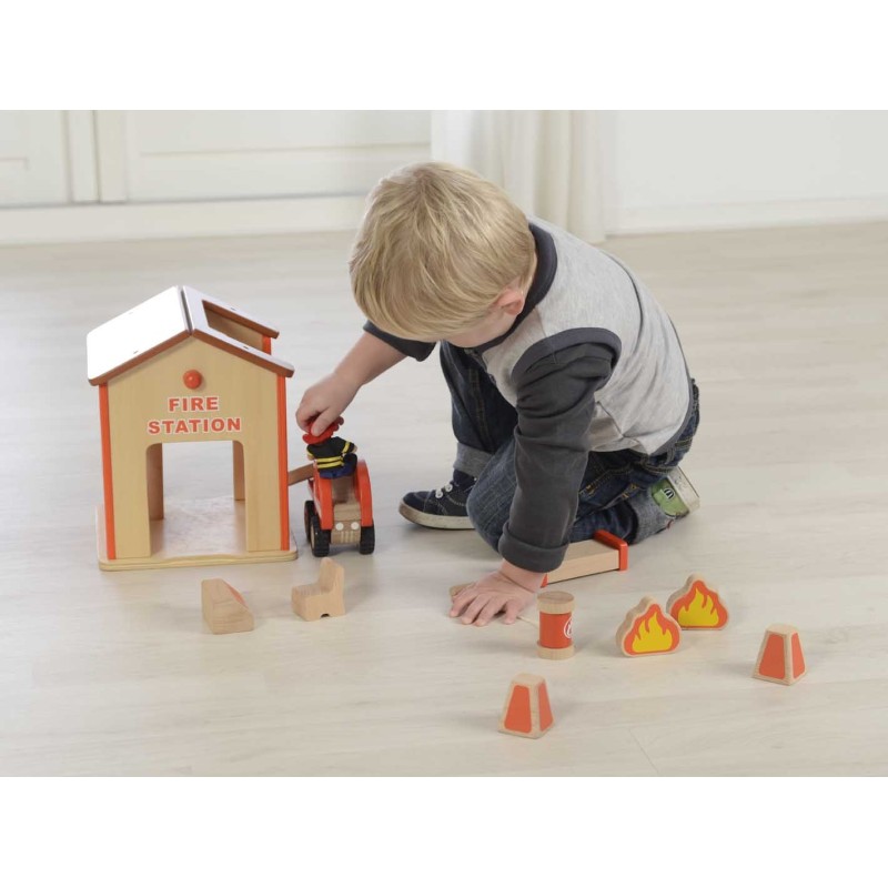 Drevená Mini Hasičská Stanica Masterkidz