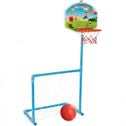 WOOPIE set 2v1 - basketbalový kôš a futbalová bránka + lopta