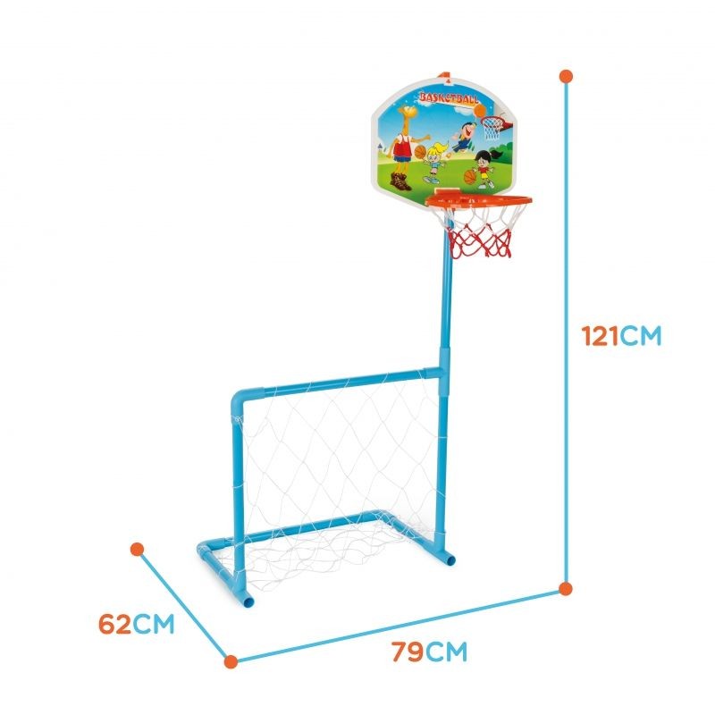 WOOPIE set 2v1 - Basketbalový Kôš a Futbalová Bránka + Lopta