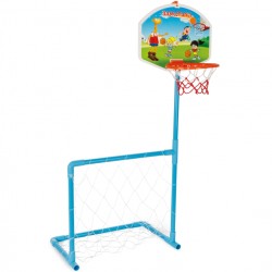 WOOPIE set 2v1 - basketbalový kôš a futbalová bránka + lopta