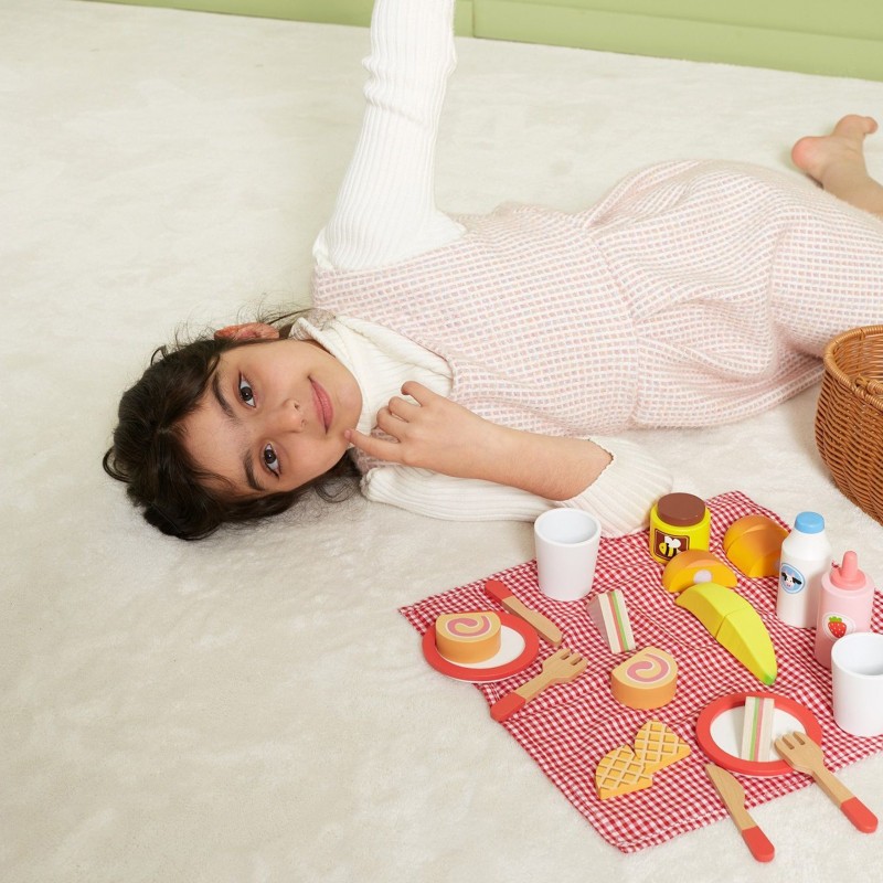 VIGA Drevená Pikniková Súprava 30 Dielov