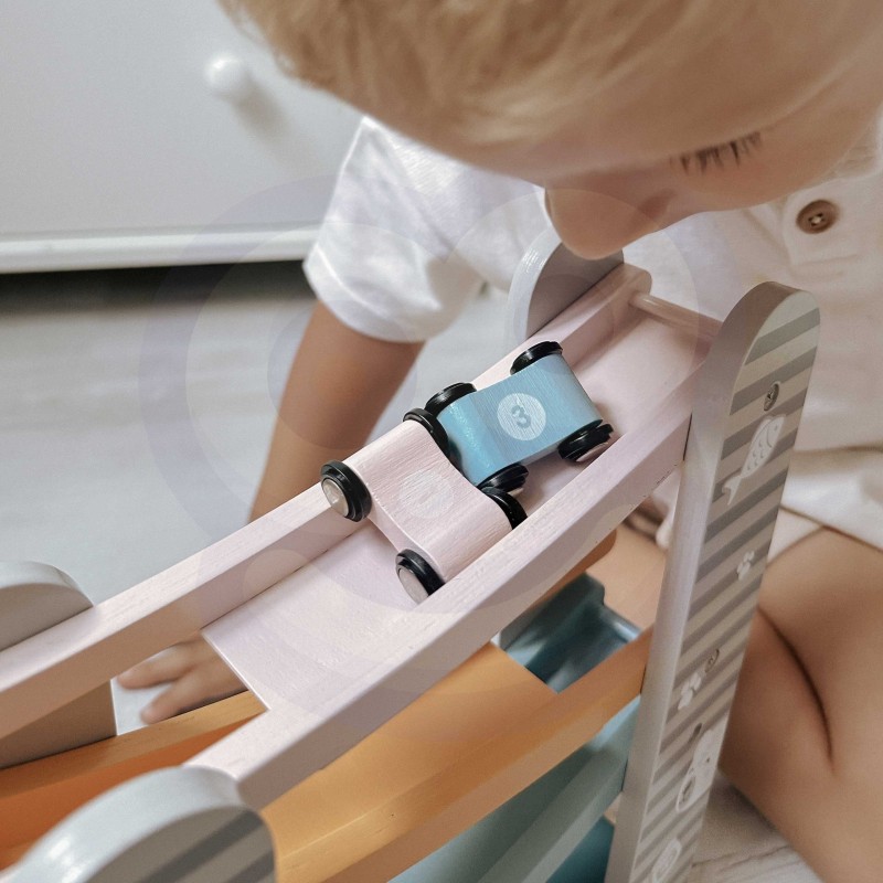 Farebná Drevená Dráha s Autíčkami VIGA PolarB