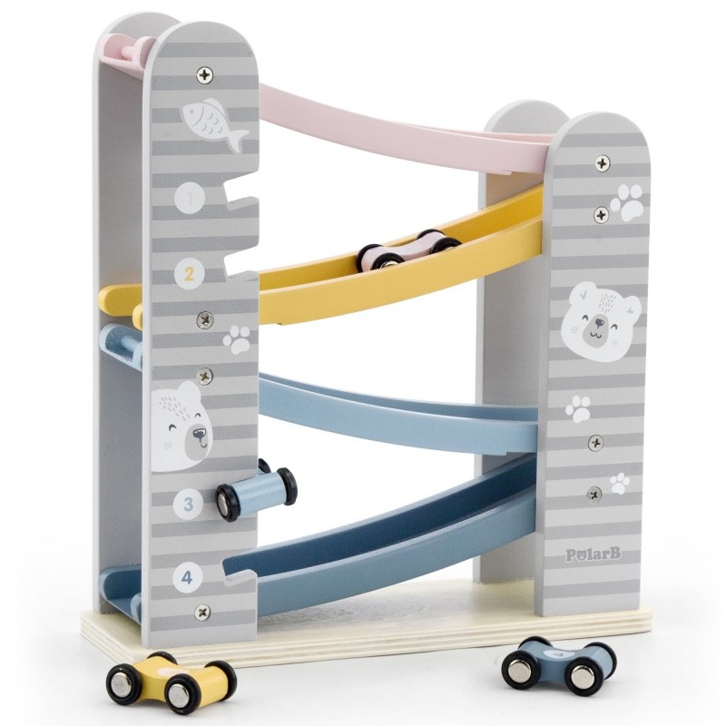 Farebná Drevená Dráha s Autíčkami VIGA PolarB