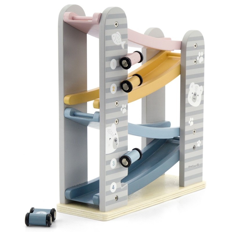 Farebná Drevená Dráha s Autíčkami VIGA PolarB