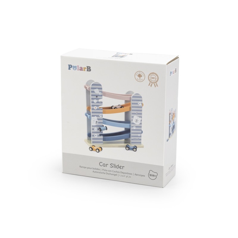 Farebná Drevená Dráha s Autíčkami VIGA PolarB