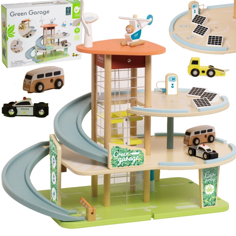 CLASSIC WORLD Drevená 3 Poschodová Garáž XL s Výťahom "Eko Zone"