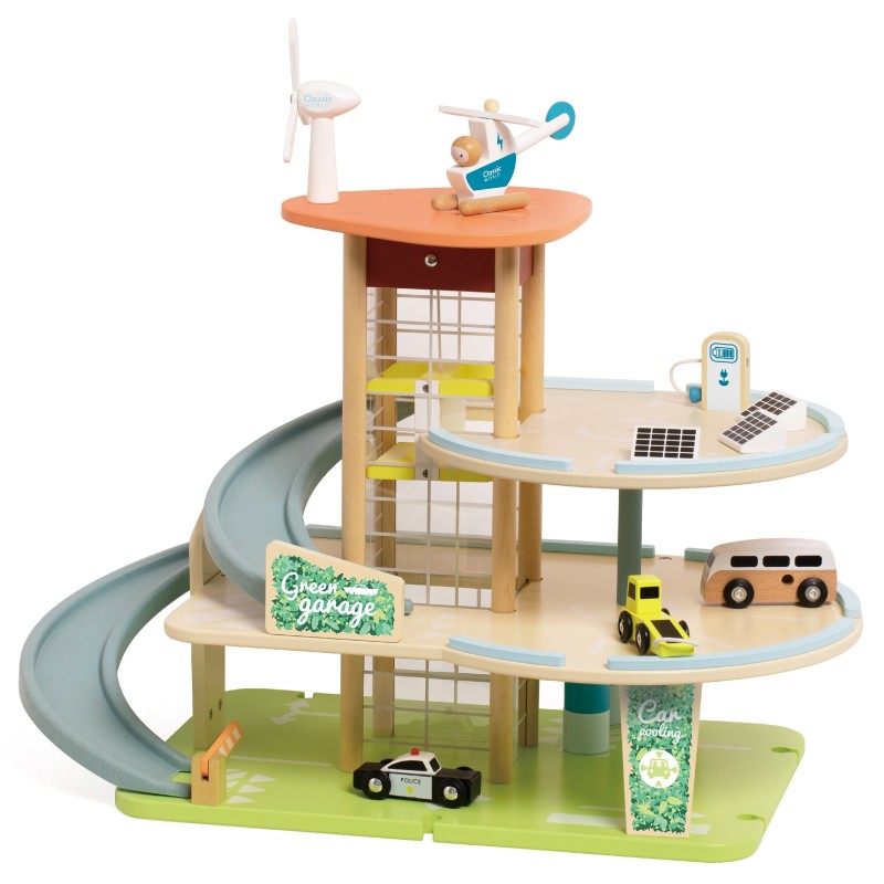 CLASSIC WORLD Drevená 3 Poschodová Garáž XL s Výťahom "Eko Zone"