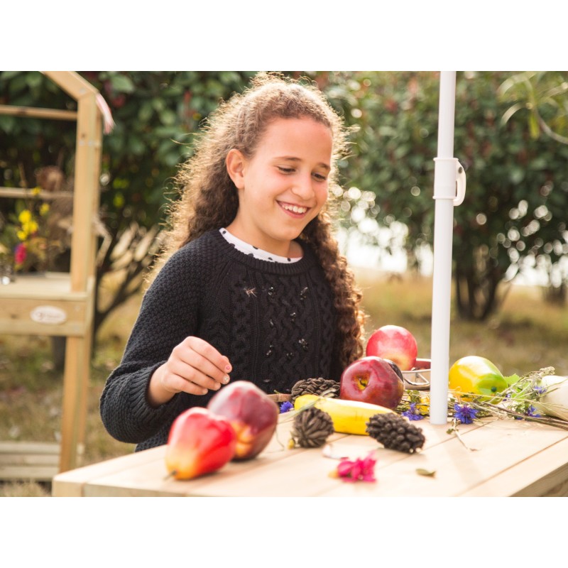 CLASSIC WORLD EDU Veľká Drevená Kuchyňa so Strechou + Príslušenstvo