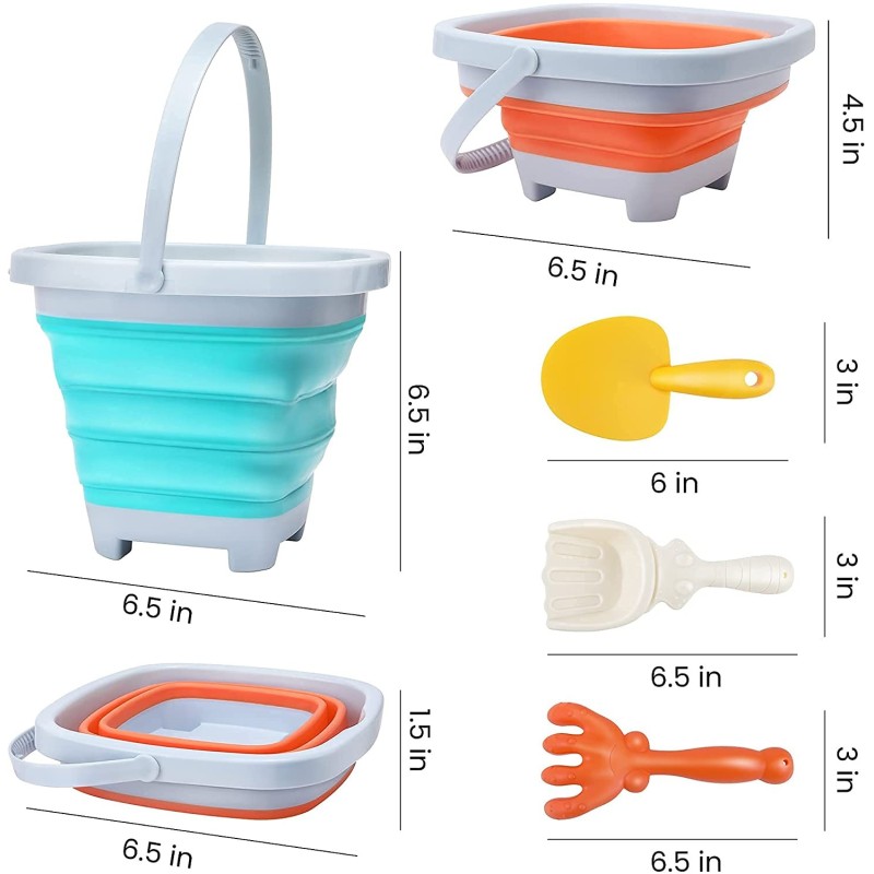 WOOPIE Modré Silikónové Vedro + Hrabličky a Lopatka