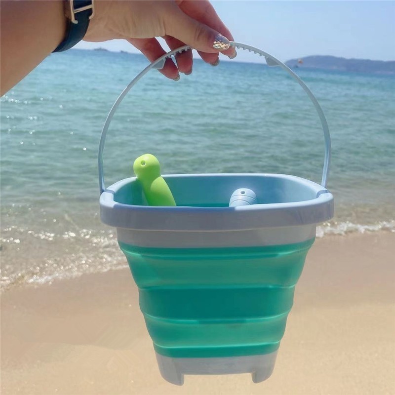 WOOPIE Modré Silikónové Vedro + Hrabličky a Lopatka